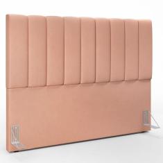 Cabeceira Cama Box Casal Queen 160 Cm Dália W01 Linho Rosê