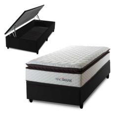 Conjunto Box Baú San Diego Branco 88x188x74 Espuma D33 - King House