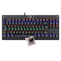 Teclado Mecânico Gamer Redragon Dark Avenger RGB (Switch Blue) - Preto