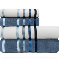 Jogo de toalhas Banhão Gigante Karsten Lumina 4 Peças - Fio Penteado -