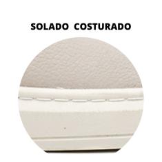 Tenis Casual Sneaker Couro Collins Masculino Bege Calce Facil Elastico Solado Costurado
