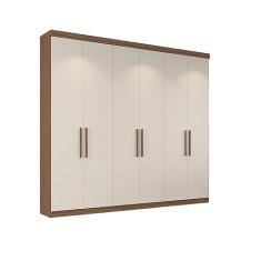 Guarda-roupa Casal Édez Luna, 6 Portas, Touch Branco