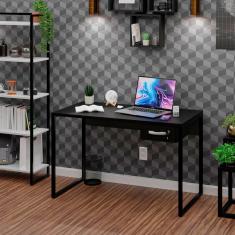 Mesa Para Escritório Escrivaninha Diretor Estilo Industrial 120cm Preto