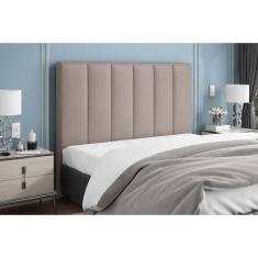 Painel de Cama Box Estofada Casal Cintra Plus Camurca - Simbal