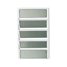 Janela de Alumínio Basculante 100x40cm Vidro Mini Boreal Plus Brimak Branco