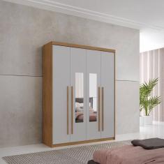 Guarda-roupa Veracruz 4 Portas com Espelho Naturalle