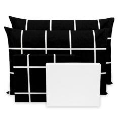 Jogo de Lençol Super King 6 pçs Percal Flex Estampado 400 Fios Toque A