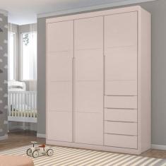 Conjunto Quarto Infantil com Guarda-roupa 3 Portas 4 Gavetas e Cômoda 