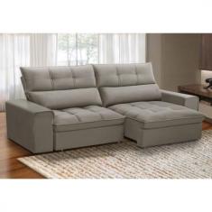 Sofa 3 Lugares Retratil E Reclinavel Ferguile Lotus, Castor