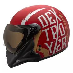 Capacete Peels F21 Burn Bordo Fosco Aberto Queixeira Moto, 61