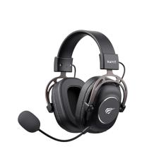 Havit Headphone Fone de Ouvido H2002YG Black, Quad-Mode, Sem Fio e Com Fio, Wireless 2.4GHz, Bluetooth, USB, 3,5mm, Gamer, com Microfone Destacável Com Cancelamento de Ruído, Falante 50mm, Preto