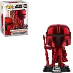 Funko Pop Star Wars 345 The Mandalorian Chrome Red Special