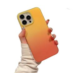 Capa para iphone 14 plus luxo gradiente aurora laser à prova de choque arco-íris fosco capa pára-choques, yl, og, para iphone 14 plus