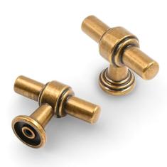 Asidrama Pacote com 10 maçanetas de armário de cozinha de latão antigo, maçanetas de gaveta, puxadores de zinco para gavetas de cômoda