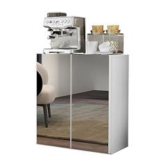 Aparador Cantinho do Café com Espelho 2 Portas Multimóveis Branco