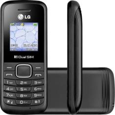 Celular Dual Chip Lg B220 32Mb 2G Rádio Fm, Preto, 32mb, Celular, B220