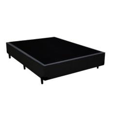 Base Box Casal Santo Box Suede 40x138x188, Preto