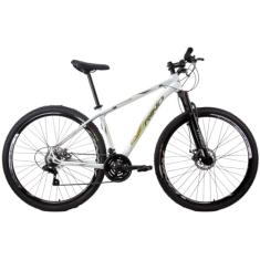 Bicicleta Aro 29 Rino Everest 27v - Trava - Hidraulico - Cassete - Branco 17