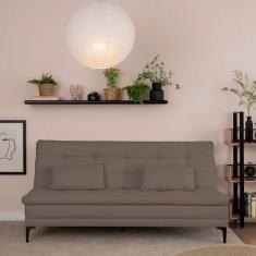 Sofá-Cama Casal 3 Lugares Prince Suede Marrom