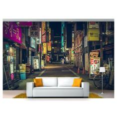 Papel De Parede Cidade Japão Luzes Anúncios 6M² Ncd211 - Você Decora