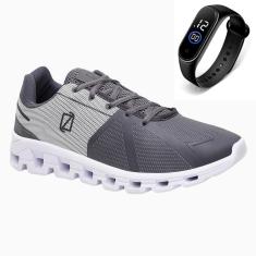 Tênis Esportivo Masculino Para Caminhada Academia Com Relógio-Masculino