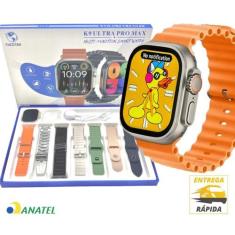 Relógio digital smart watch K9 Ultra Max com 7 pulseiras e capa de pro