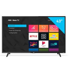 Smart TV LED 43" AOC 43S5195/78G Full HD com Wi-Fi, 1 USB, 3 HDMI, Controle com Botão Netflix, Deezer, 60Hz