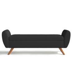 Recamier Bau Grecia 1,60M Suede Preto - Clique Decor