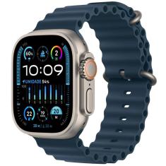 Apple Watch Ultra 2 GPS + Cellular Caixa de Titânio 49 mm Pulseira Oceano Azul - Neutro em Carbono