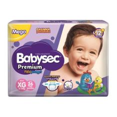 Babysec Premium Mega Fralda Infantil Xg C/26