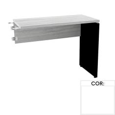 Mesa de Escritório Complemento 90 x 45 cm Pé Painel PE25 em MDP Branca com Base Branca