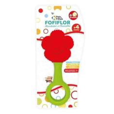 Brinquedo Chocalho E Mordedor Em Vinil De Flor Para Bebês