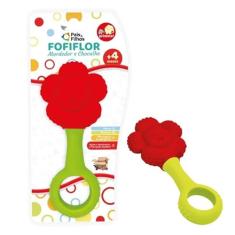 Brinquedo Chocalho E Mordedor Em Vinil De Flor Para Bebês