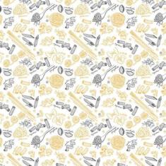 Papel Parede Macarrão Espaguete Autocolante Cozinha Lavável - LRP