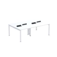 Mesa De Plataforma Dupla Para 4 Pessoas Corporativa 110x140-4p Branco