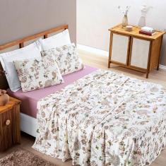 Jogo De Cama Malha Solteiro Quality 03 Peças - Butterfly