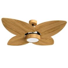 Ventilador de Teto Natuvent Dahlia Led 4 Pás Madeira Freijó, 220V