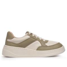 Tênis Feminino Modare com Recortes Off White/verde-Feminino