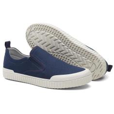 Tênis Slip On Masculino Bico Redondo Conforto Dia a Dia-Masculino