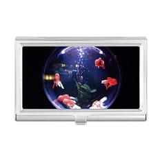 Capa para cartão de visita com imagem de natureza de peixe colorido do oceano