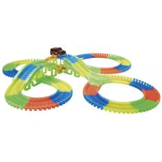 Pista De Carrinho Infantil De Brinquedo Fluorescente 128 Peç