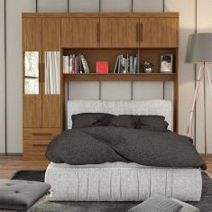 Guarda Roupa Modulado Paris 5 Portas Com Espelho e 2 Gavetas - Freijó