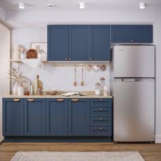 Cozinha Modulada 4 Peças Arizona CabeCasa MadeiraMadeira Branco/Azul