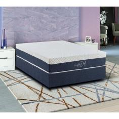 Colchão de Mola Ensacada Confort Roll 138x188x28 Preto/Branco