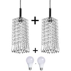 Kit 2 Lustres Pendente De Cristal Acrilico Clearcrillic Com