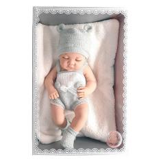 Boneca Bebê Realista Baby So Lovely Grande Olhos Fechados 38cm 205-1 - Dorémi