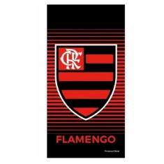 Toalha de Banho Praia e Piscina Brasão Flamengo Licenciado Times Buettner Veludo Estampada