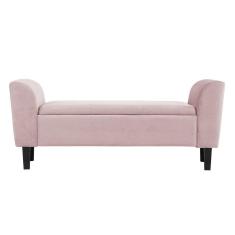 Recamier Bau Malibu 1,20m Suede Rosa Bebe - Inova Decor