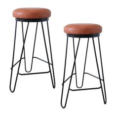 Kit 2 Banquetas Média para Cozinha Bar Balcão Bistrô Hairpin - MM DECO