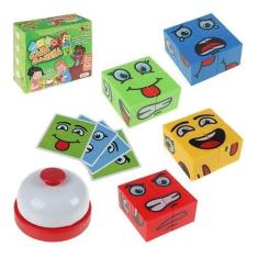 Jogo Cara Careta Brinquedo Educativo Cubos Carta Tabuleiro  - Art Brin